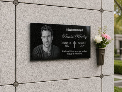 Custom engraved memorial stone for a loved one — ADFSTONE
