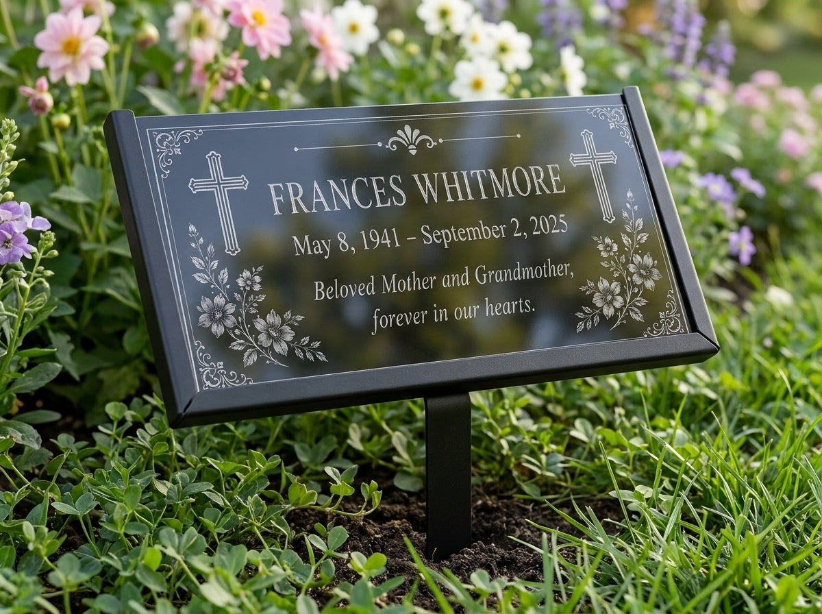 Personalized memorial stone engraved with your own wording — ADFSTONE