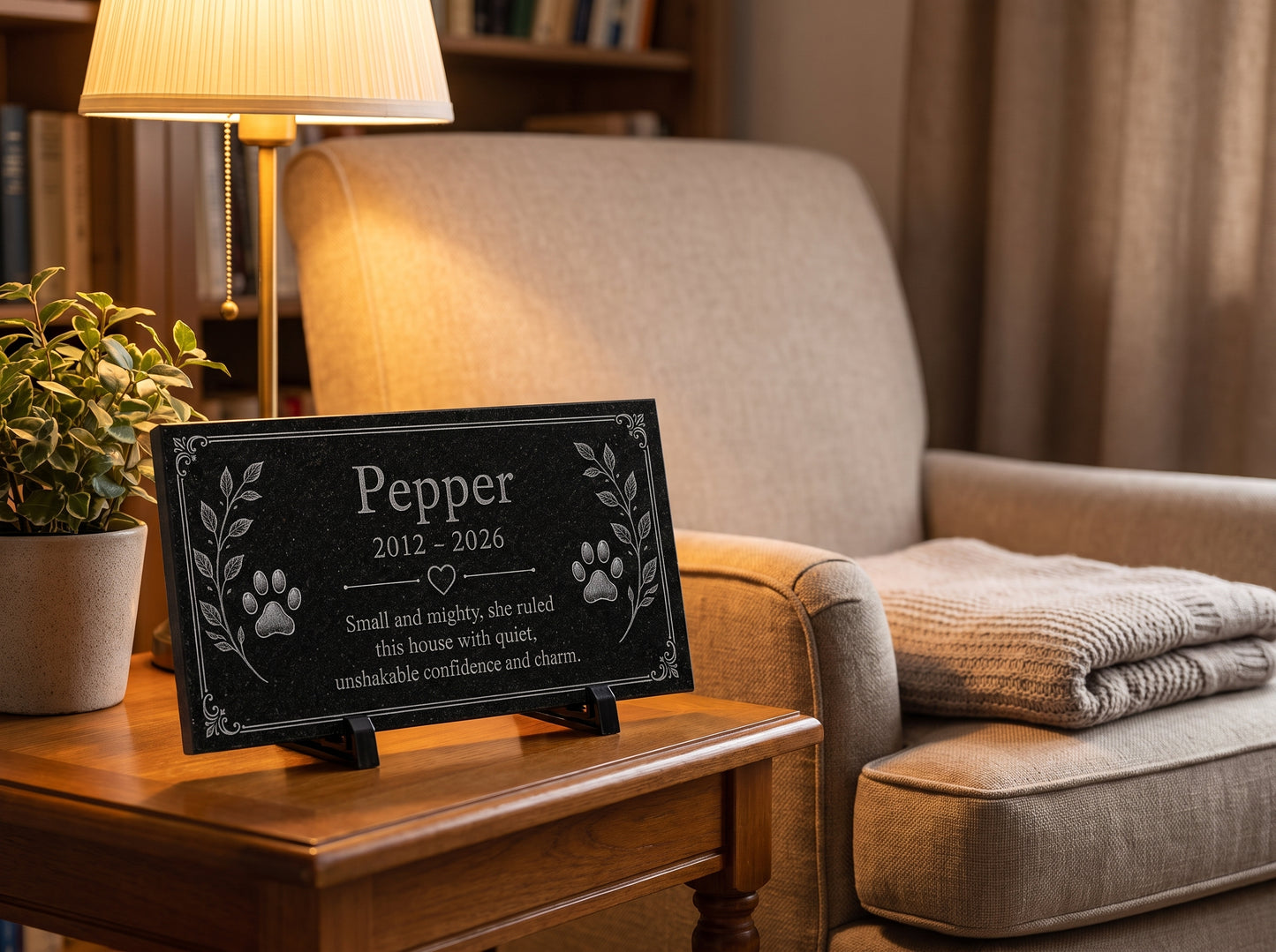 Personalized cat memorial stone made to order — ADFSTONE